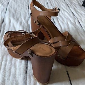 Madden Girl Brown Chunky Heels